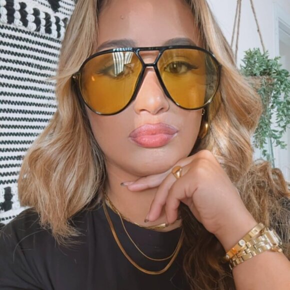 Retro Aviator Sunglasses for Women Men Oversized Classic 70s Vintage Trendy Tang - Picture 9 of 9